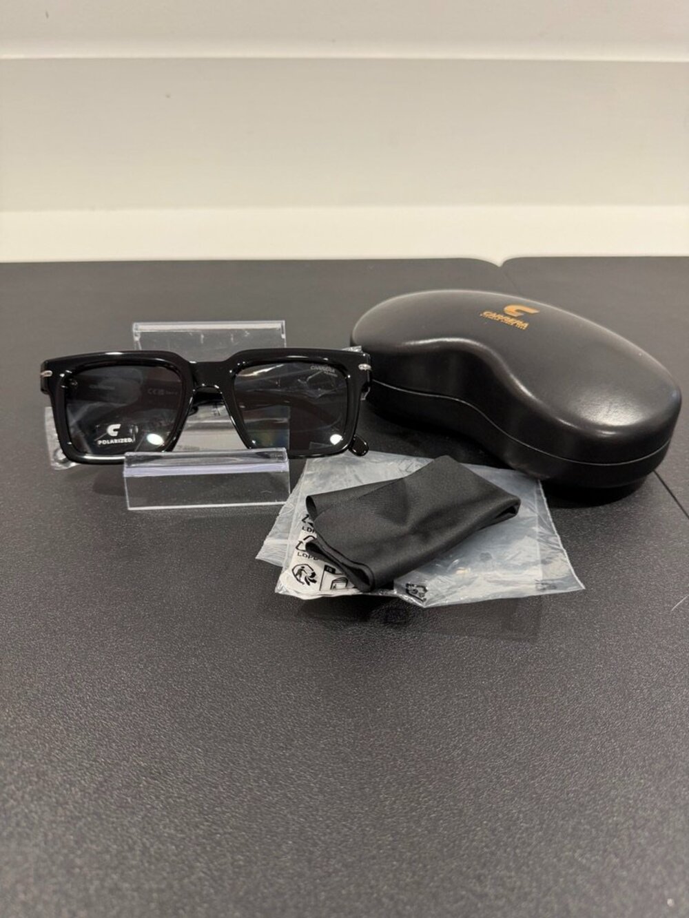 Carrera 316/S Black Polarized Square Sunglasses 52mm (JB1583)